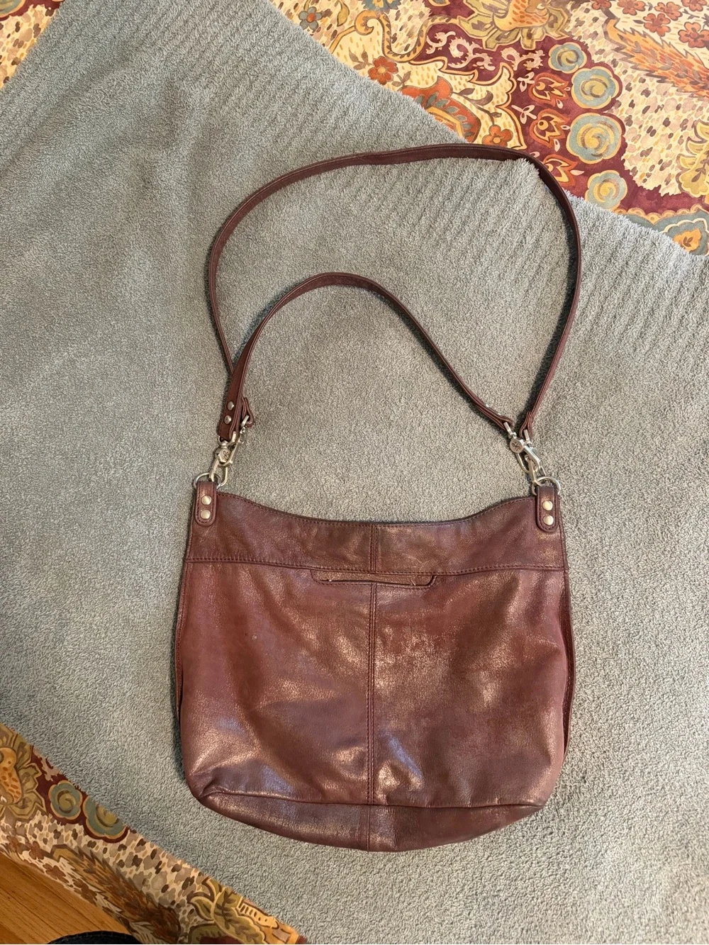 HOBO Brown Leather Convertible Shoulder Crossbody Bag